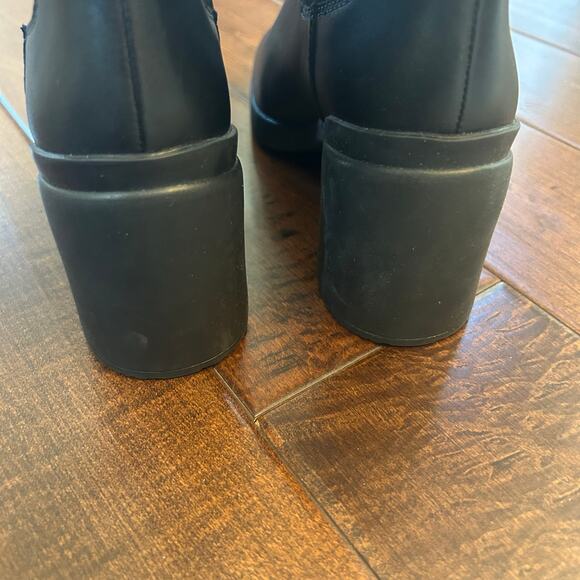 ABEO women's black metropolis strap leather chunky sole boots size 7M - Picture 6 of 11